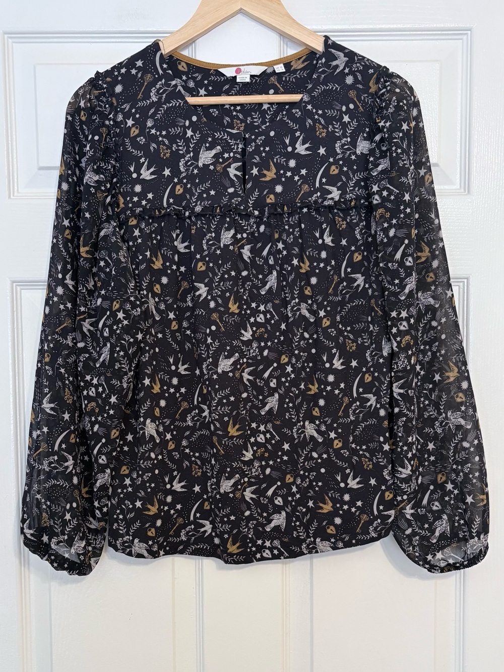 Boden Violette Blouse In Mystic Woodland - Picture 4 of 10